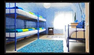 Zimmer 4 im Erdhaus: Etagenbetten und ein Einzelbett, Platz für fünf
